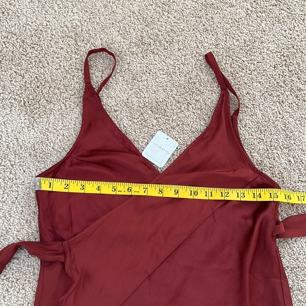New! Free people intimately cowboy SZ XS like me wrap mini slip dress. - Picture 10 of 11